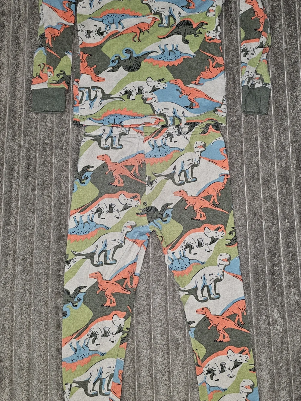 Carters Kids' Dinosaur Print Two-Piece Pajamas - Green Multi Camo - K10